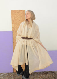 Eco Mohair Multi Functional Scarf | Buttermilk
