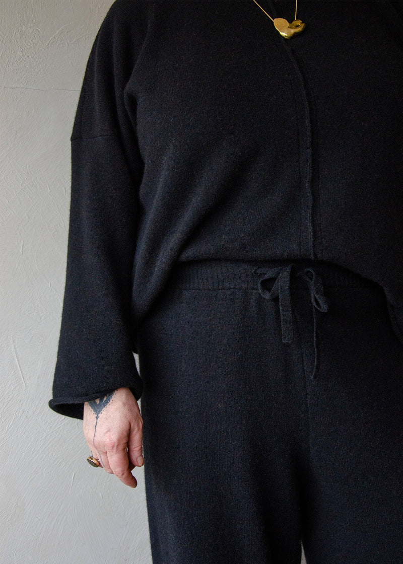 Recycled Cashmere Sweater | Black
