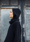 Cashmere Rib Hood | Black