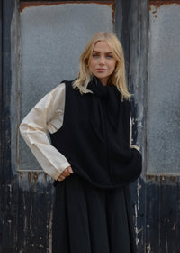 Recycled Cashmere Vest Top | Black