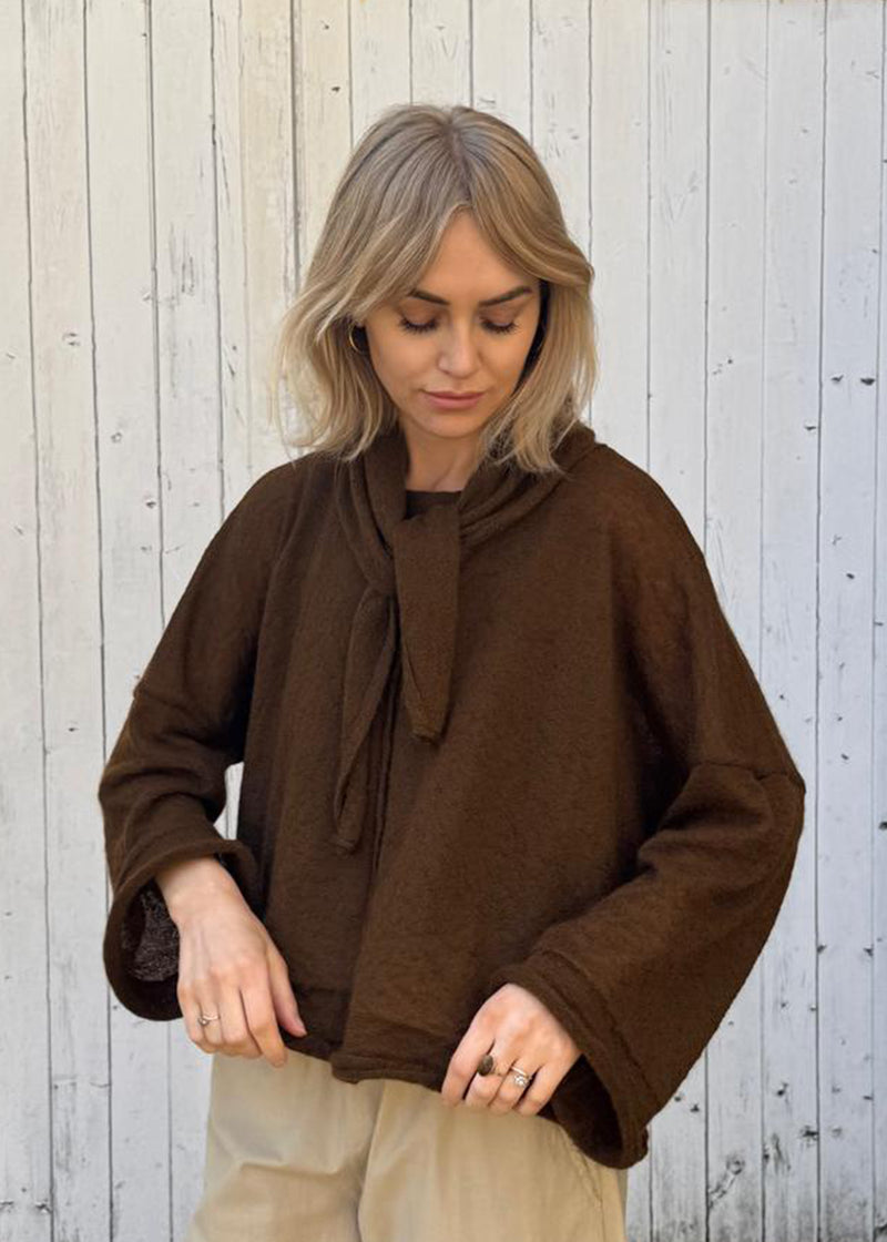Triangle Necktie Scarf | Spice Brown