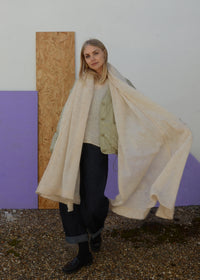 Eco Mohair Multi Functional Scarf | Buttermilk