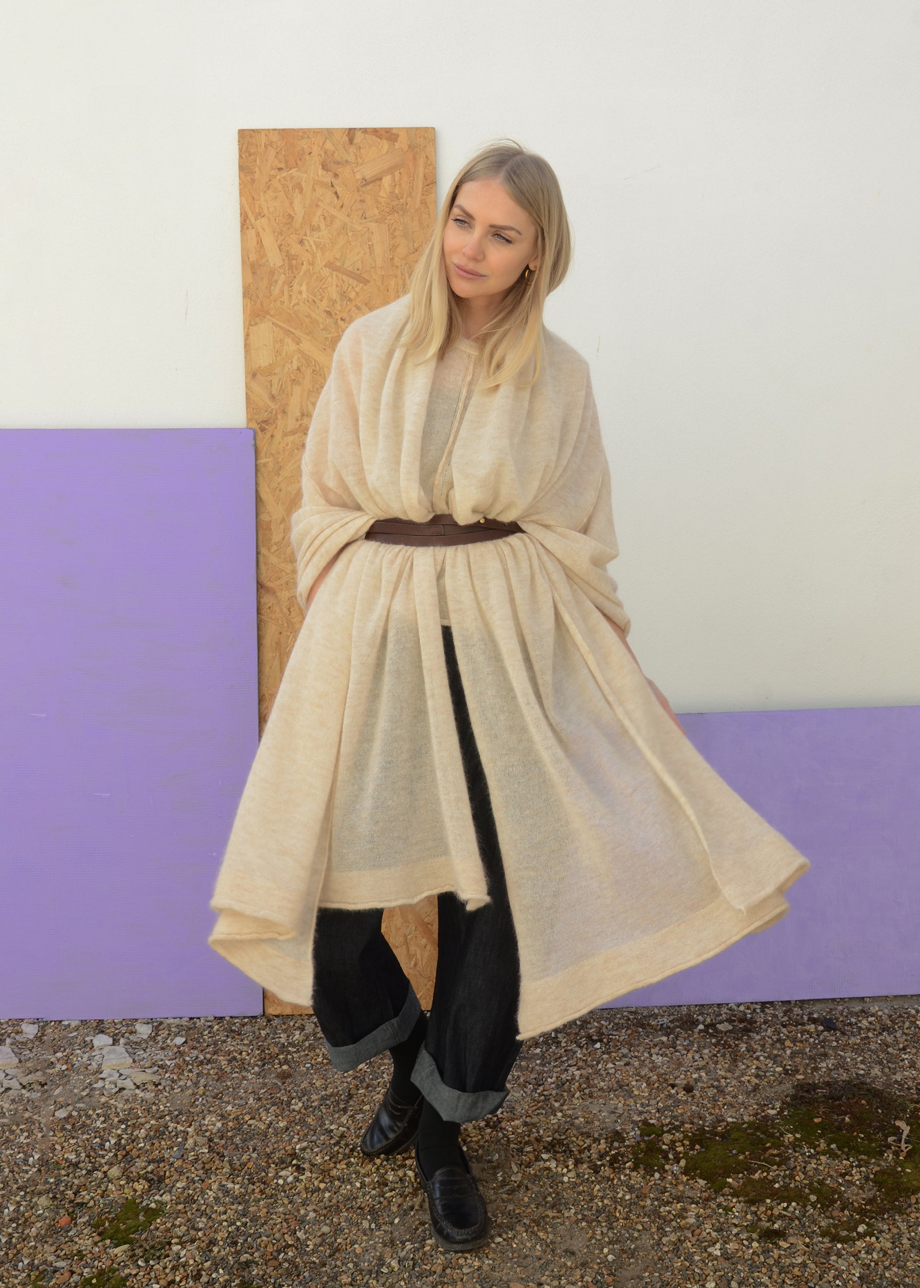 Eco Mohair Multi Functional Scarf | Buttermilk