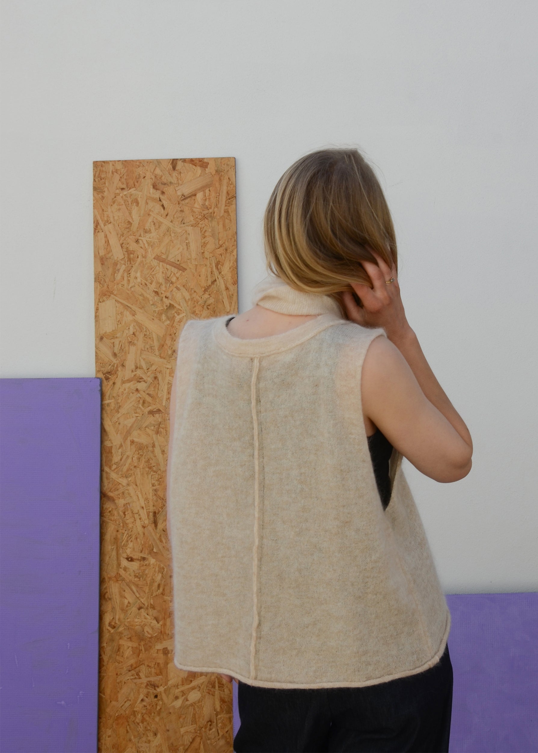 Eco Mohair Vest Top | Buttermilk
