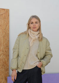 Eco Mohair Triangle Scarf | Buttermilk