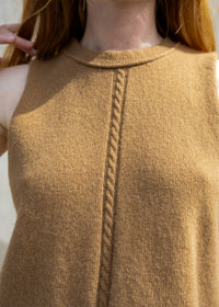 Cashmere Cable Front Vest Top | Gingerbread