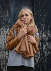Oversize cashmere Scarf | Caramel