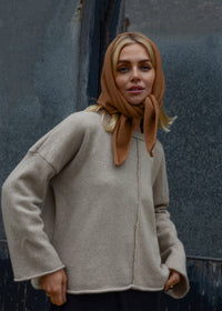 Cashmere Necktie Scarf | Caramel