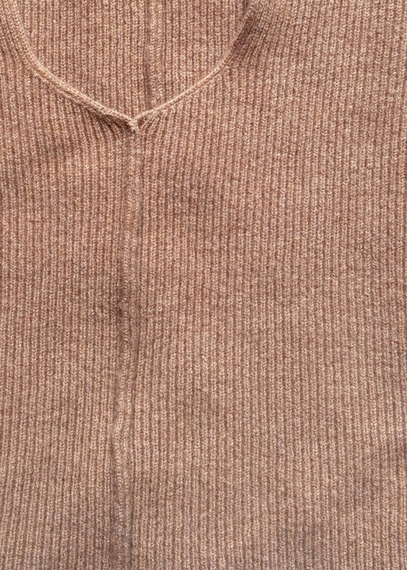 Cashmere Rib Hood | Caramel