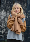 Oversize cashmere Scarf | Caramel