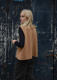 Cashmere Vest Top | Caramel