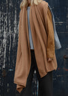 Oversize cashmere Scarf | Caramel