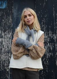 Cashmere Necktie Scarf | Grey