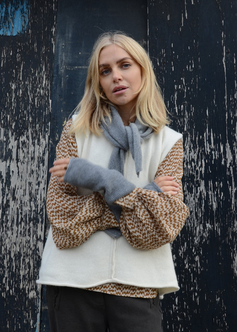 Cashmere Necktie Scarf | Grey