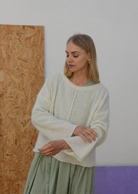 Eco Mohair Sweater | Chalk White