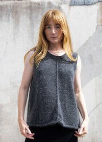 Mohair Vest Top | Charcoal