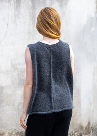 Mohair Vest Top | Charcoal