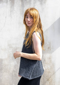 Mohair Vest Top | Charcoal
