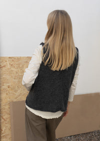 Mohair Vest Top | Charcoal