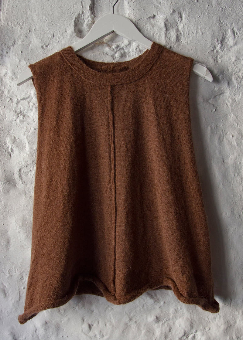 Alex Crop Vest Top | Burnt Toffee