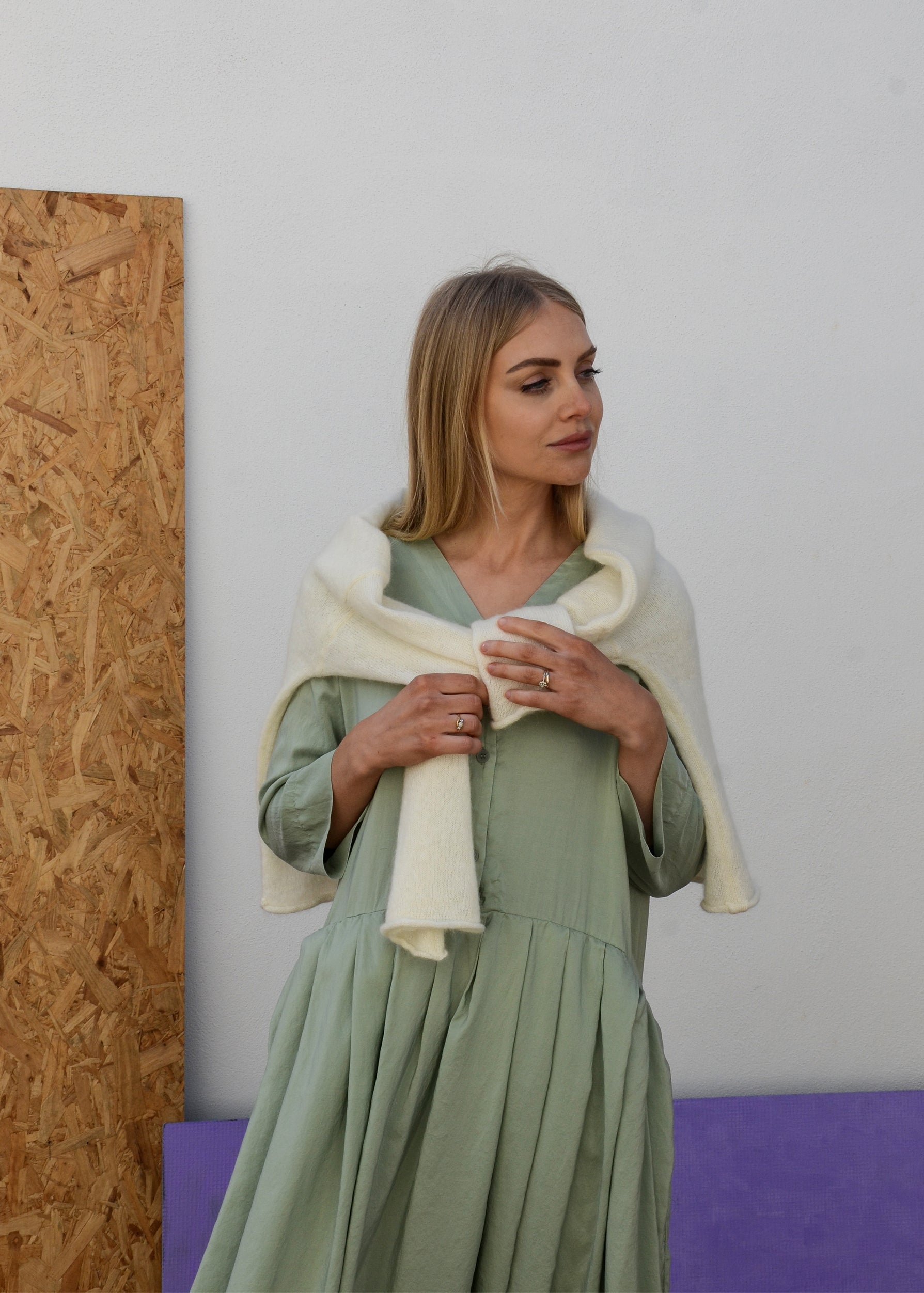 Eco Mohair Sweater | Chalk White