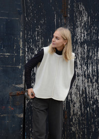 Cashmere Vest Top | Cream