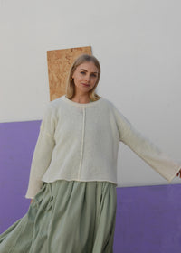 Eco Mohair Sweater | Chalk White
