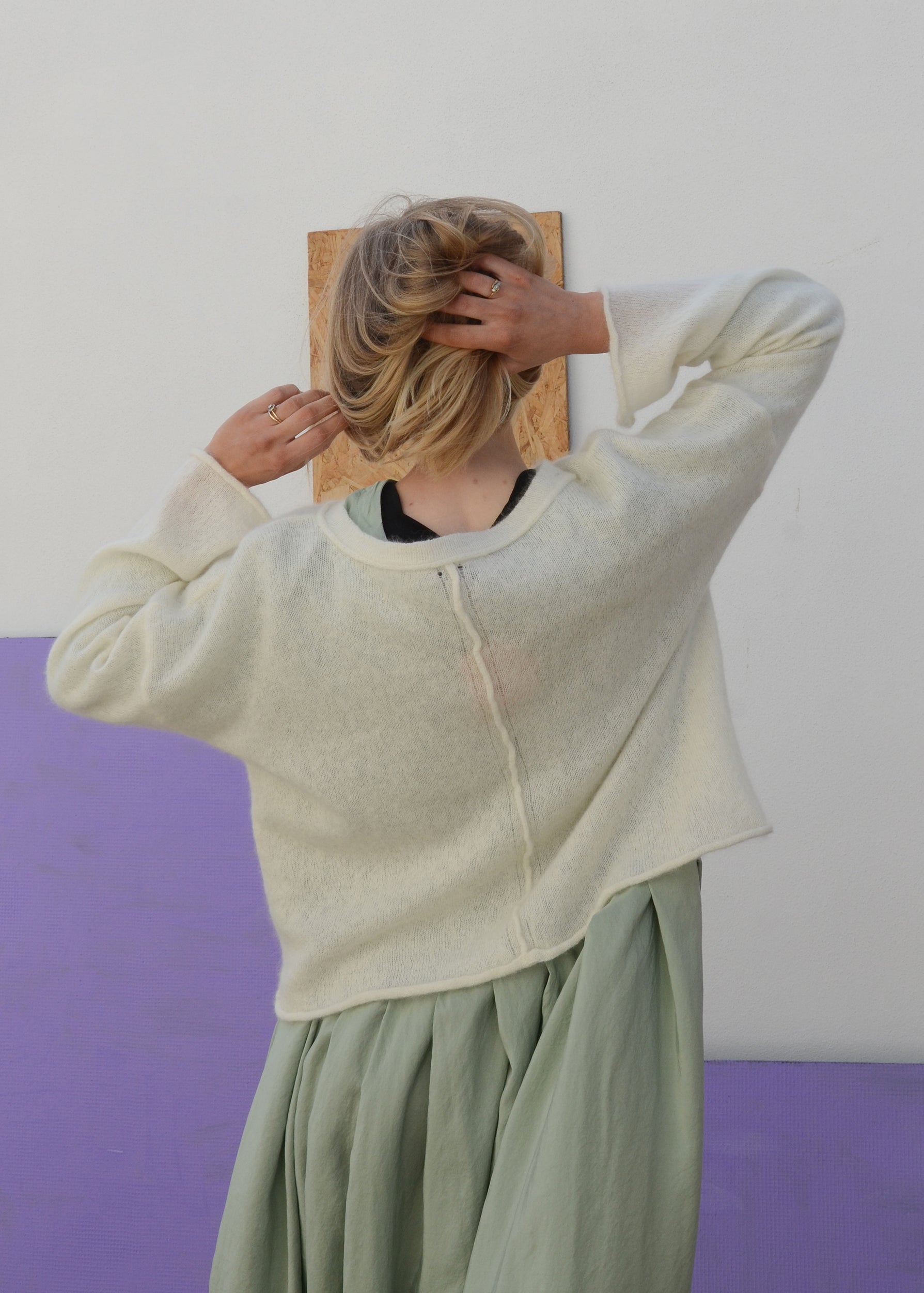 Eco Mohair Sweater | Chalk White