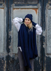 Oversize Cashmere Scarf | Navy