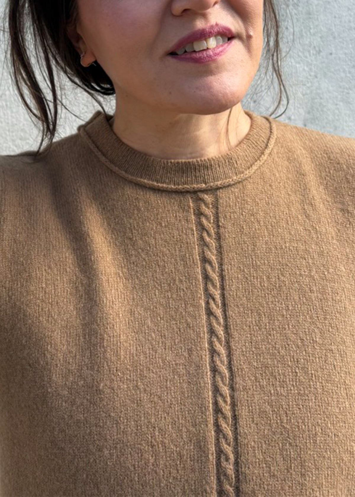 Cashmere Cable Front Vest Top | Gingerbread