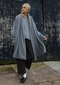Oversize Cashmere Scarf | Grey
