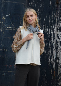 Cashmere Necktie Scarf | Grey