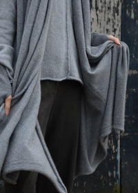 Oversize Cashmere Scarf | Grey
