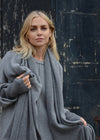 Oversize Cashmere Scarf | Grey