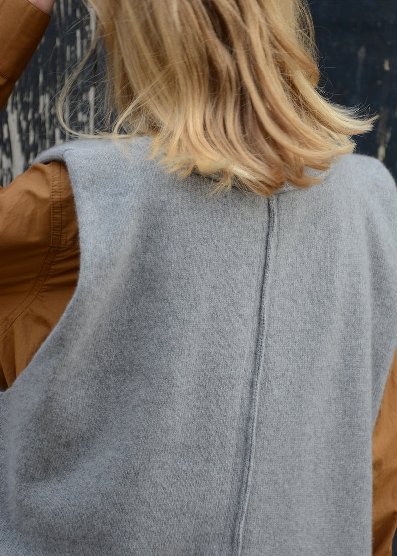 Cashmere Vest Top | Grey