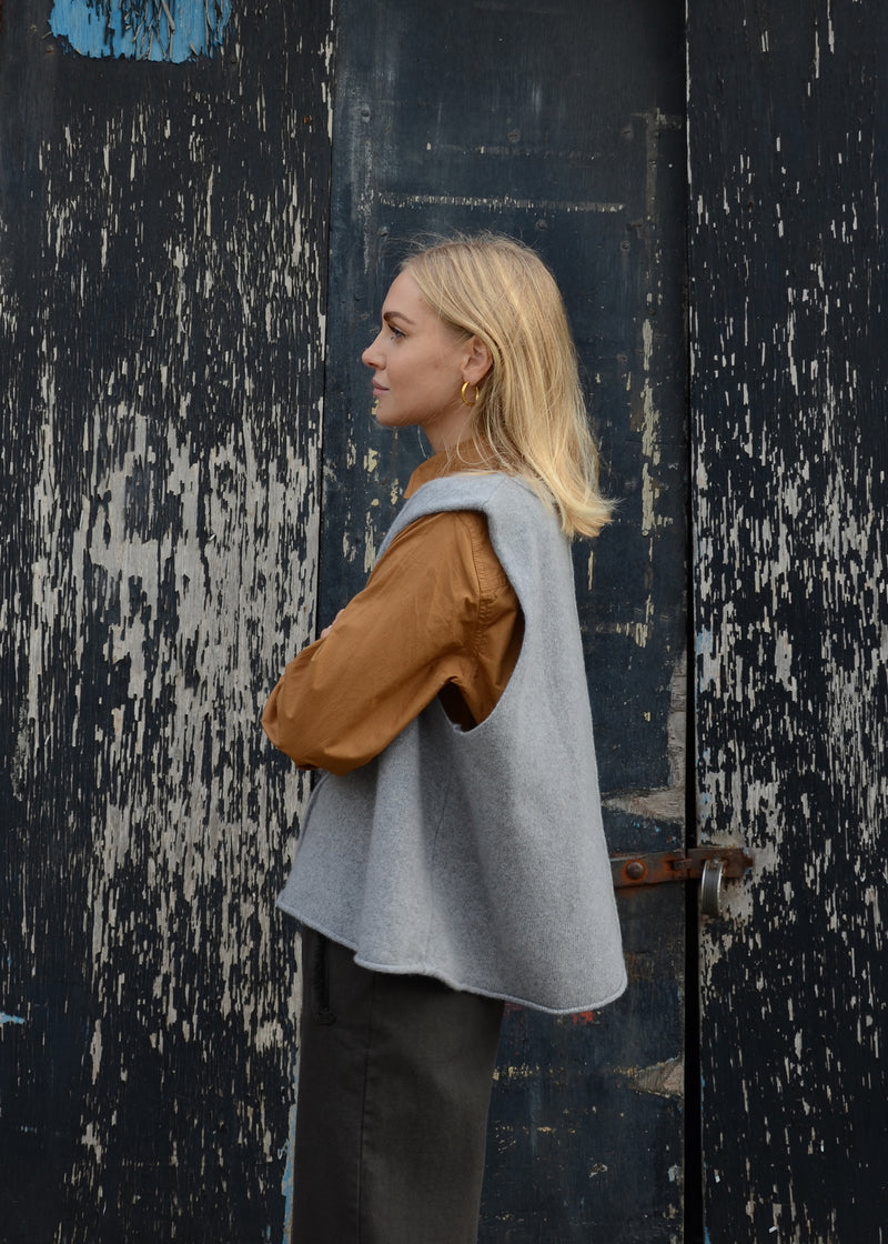Cashmere Vest Top | Grey