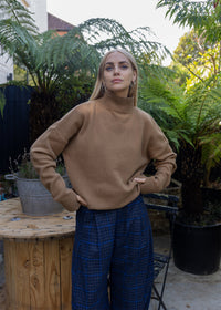 High Neck Cashmere Sweater | Ginger