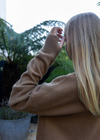 High Neck Cashmere Sweater | Ginger