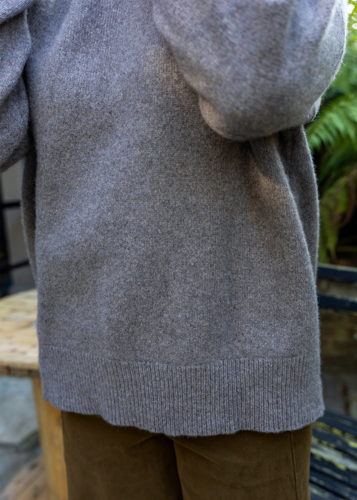 High Neck Cashmere Sweater | Mushroom