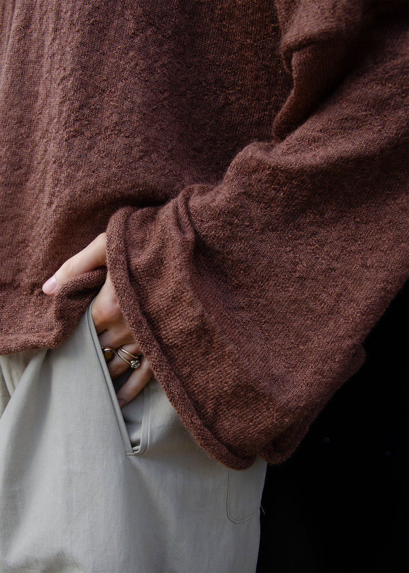 Alex Crop Sweater | Burnt Toffee