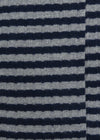 Cashmere Fine Stripe Scarf | Dark navy & Grey