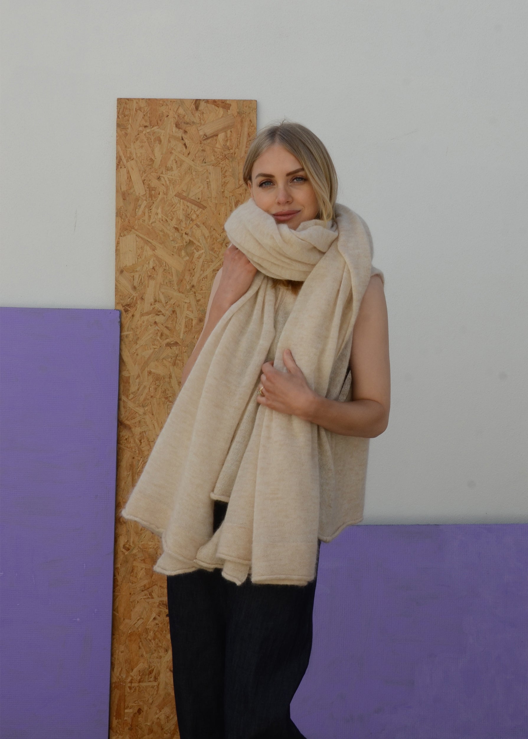 Eco Mohair Oversize Scarf | Buttermilk – 11 Everything