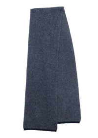 Cashmere Fine Rib Scarf | Navy Grey