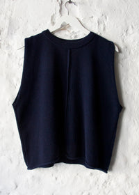 Cashmere Vest Top | Navy