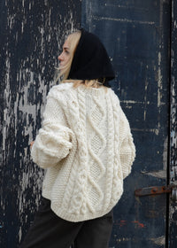 Cashmere necktie Scarf | Black