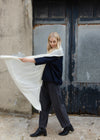 Oversize Mohair Scarf | Chalk white