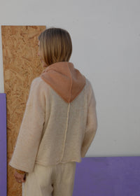 Eco Mohair Triangle Scarf | Peach