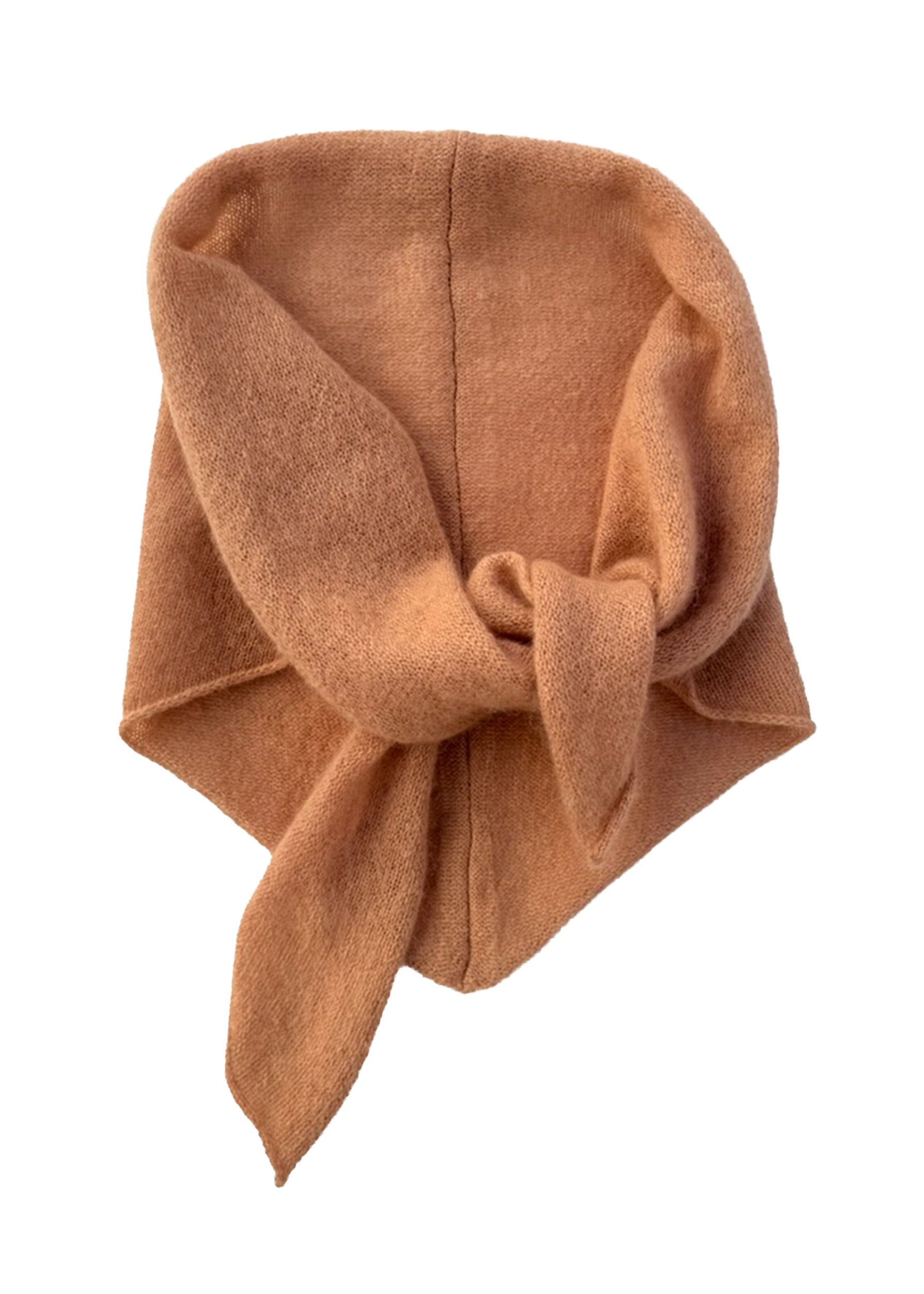 Eco Mohair Triangle Scarf | Peach