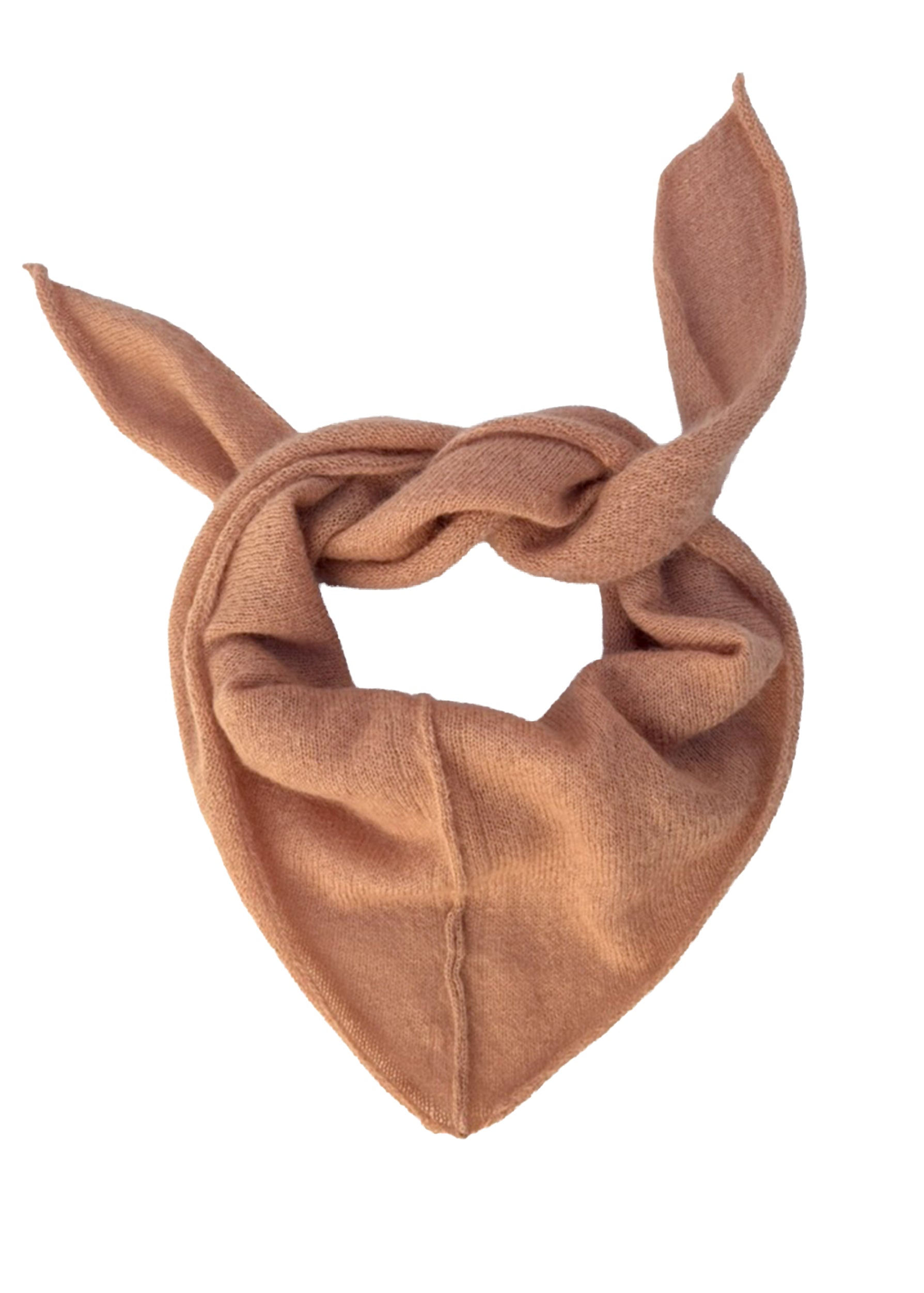 Eco Mohair Triangle Scarf | Peach