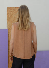 Eco Mohair Vest Top | Peach